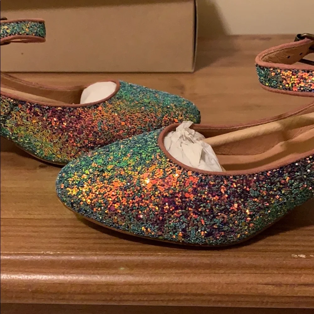 Madewell Multicolor Glitter Mary Jane Block Heel Pumps - Picture 8 of 8